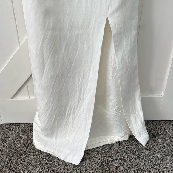 Vtg CACHE Dress Womens off white size 10 Linen blend - Picture 16 of 16